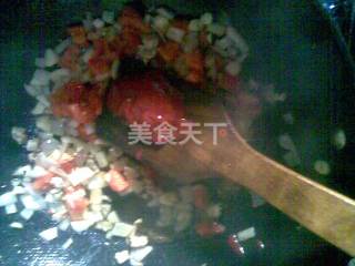 我的午餐--香煎牛排和番茄牛肉意大利面的做法步骤：7