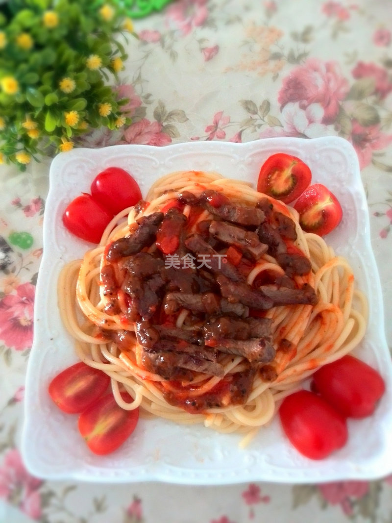 牛排意粉+百香果汁【子璇家】的做法