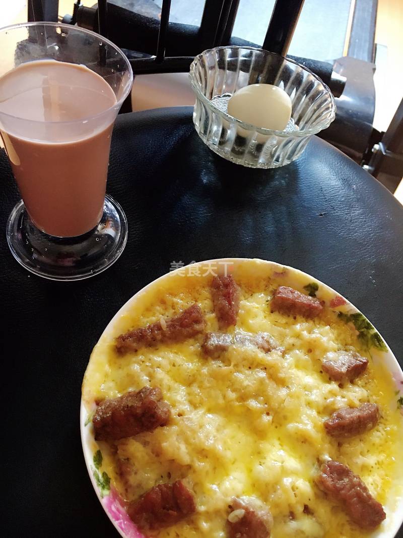 黑椒牛排肉芝士焗饭的做法